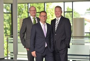 Mitglieder des Vorstands (v.l.): Jürgen Tenbrink (CTO), Jörg Fischer (CFO), Olaf von Lehmden (CEO)